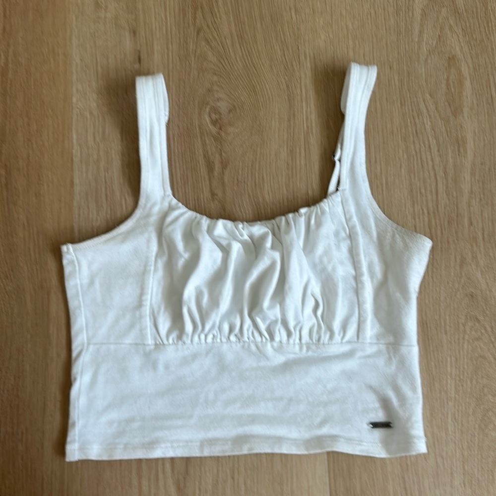 Hollister White Cropped Tank S